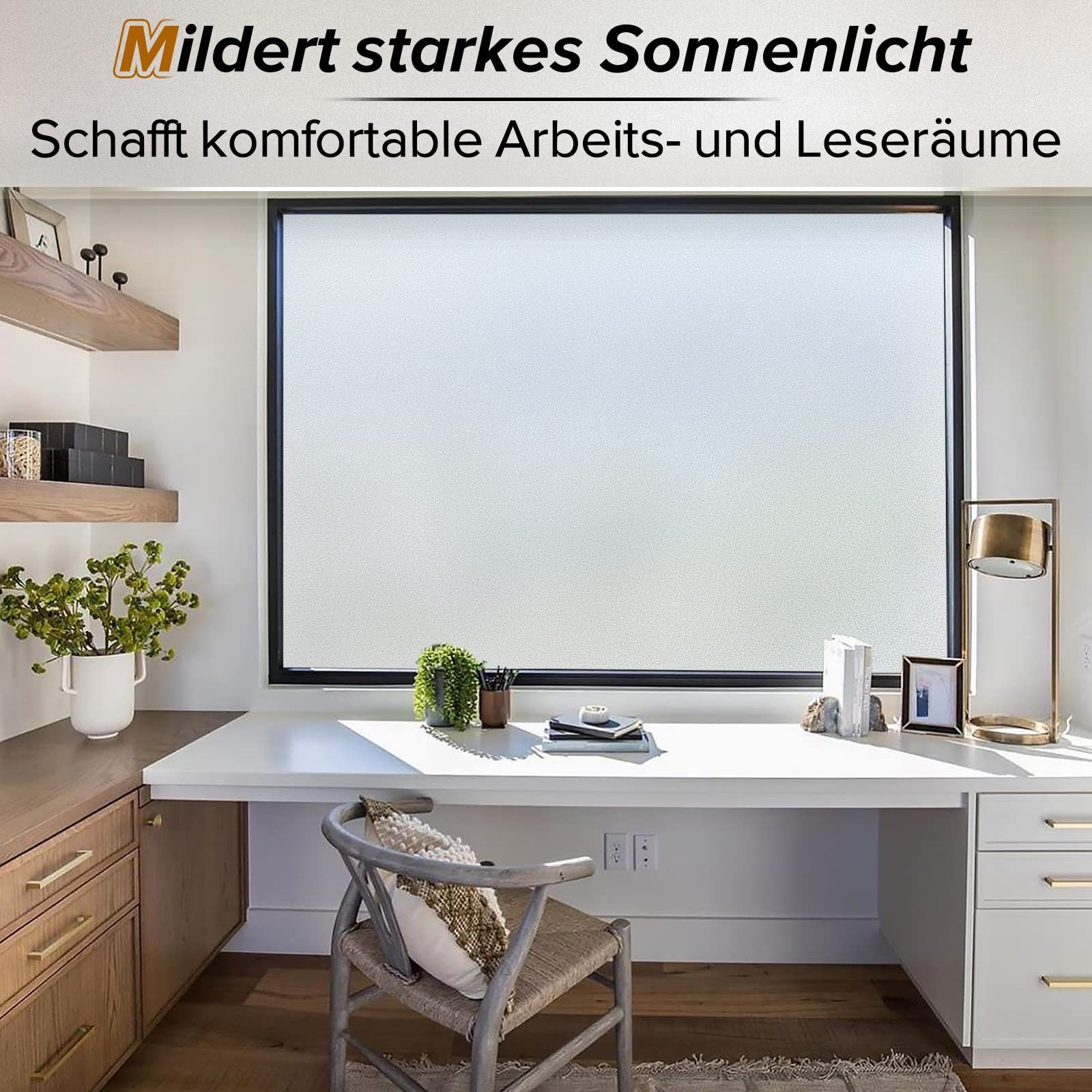 Fensterfolie Fensterfolie Sichtschutzfolie Selbstklebend Für Zuhause Büro 60*100CM, ZmdecQna