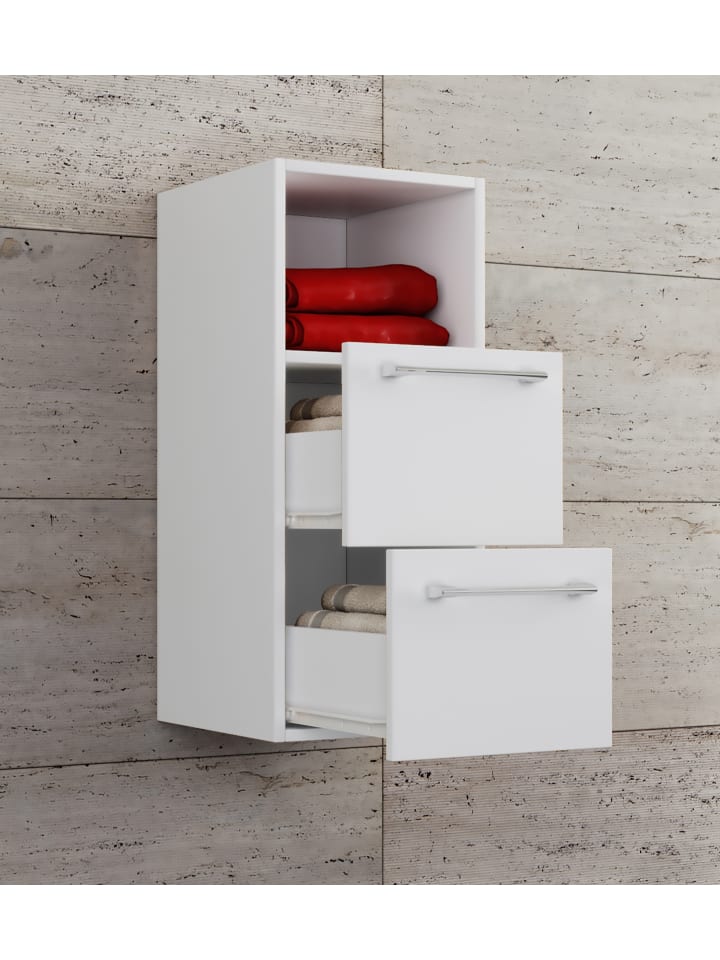 VCM  Holz Badmöbel Midischrank Badschrank Bad Badinos S in Weiß günstig kaufen onesize