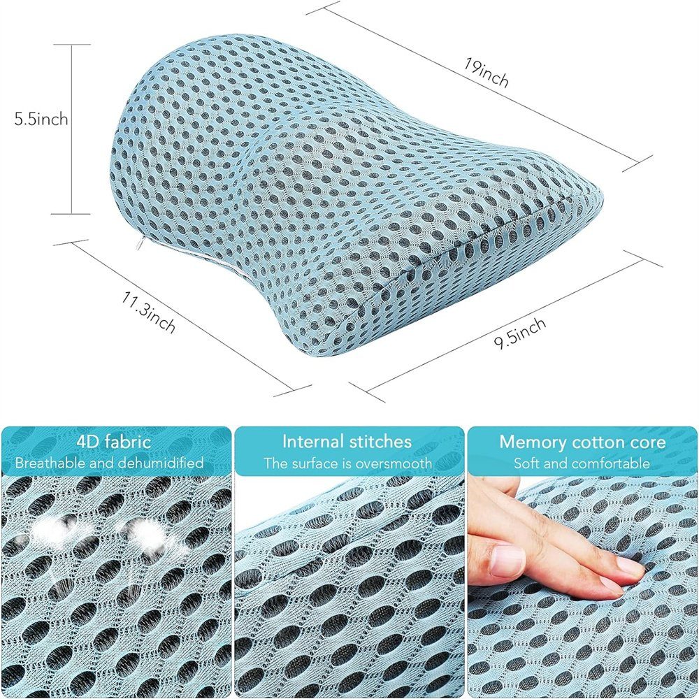 Runxizhou Keilkissen Lendenwirbelstützkissen Orthopädisch Lendenkissen Die Taille kissen, 1-tlg.