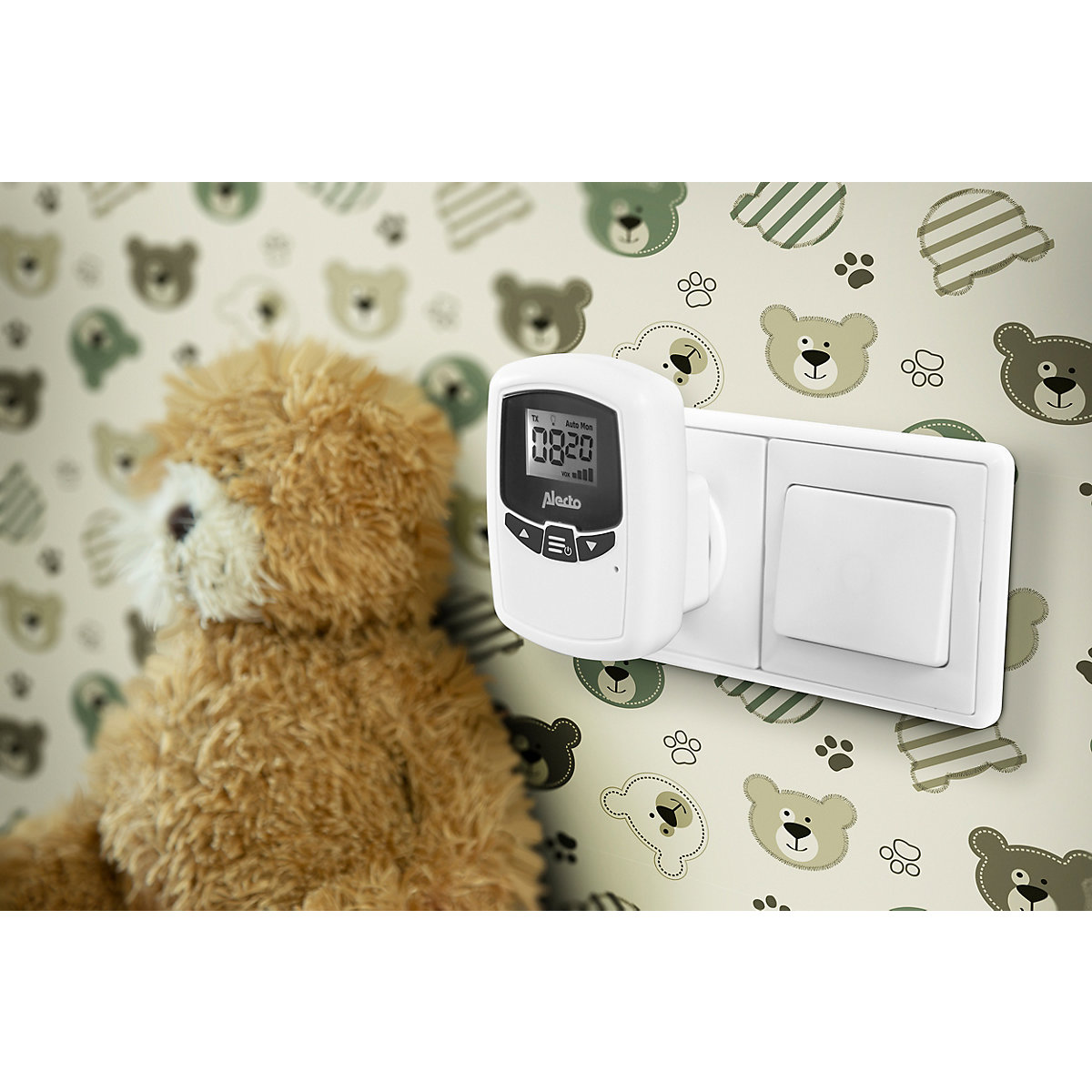 DBX-80 - Babyphone mit Reichweite von bis zu 3.000 Metern, weiß/anthrazit