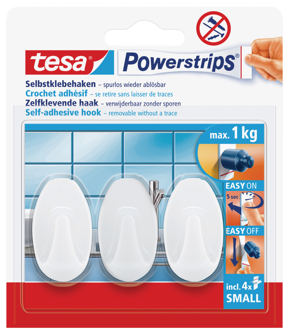tesa Powerstrips Haken 7-teilig
