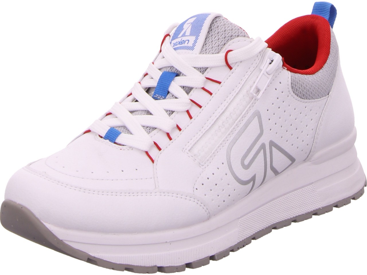 RIEKER Freizeit Schnürer weiss FSK Damen Halbschuhe