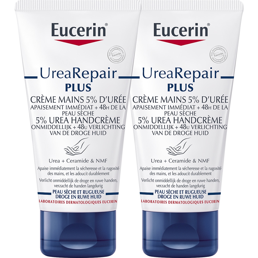 eucerin Eucerin UreaRepair PLUS Crème Mains Duo5% d'Urée 2 x 75ml Crème pour les mains