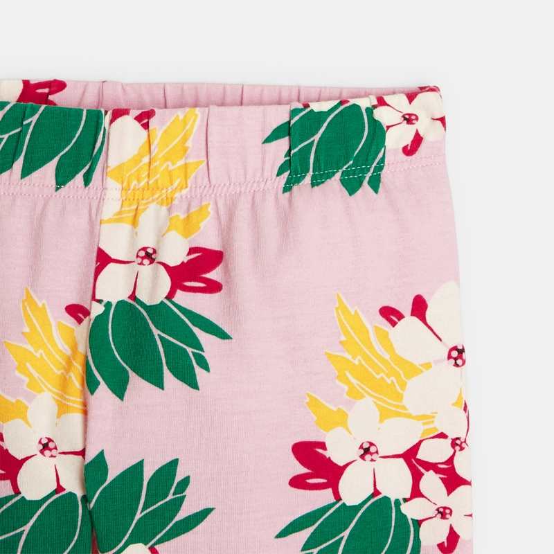 Legging fille à motifs fleurs exotiques rose Catimini