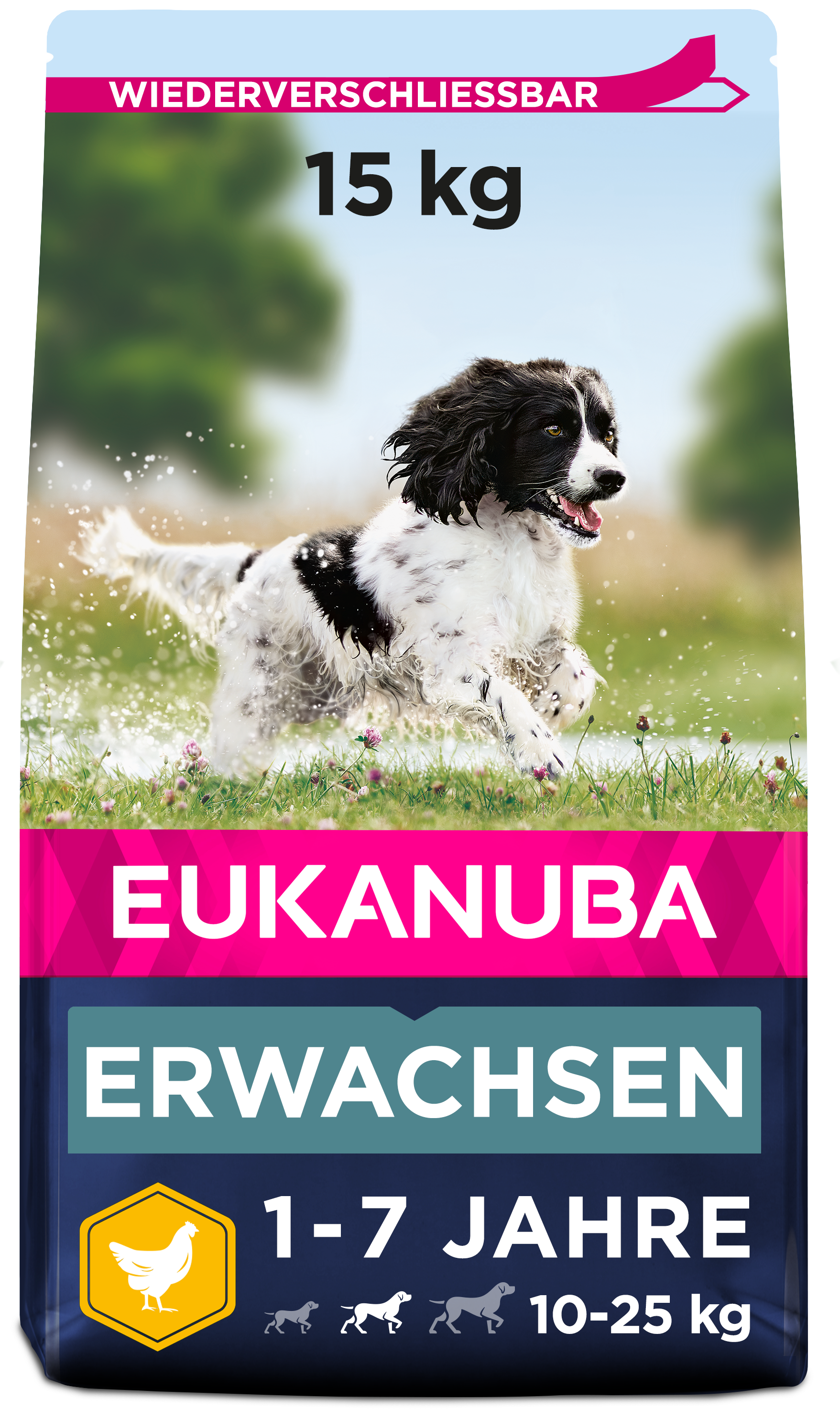 EUKANUBA Hundetrockenfutter EUKANUBA Active Adult Medium Breed mit Huhn 15 kg