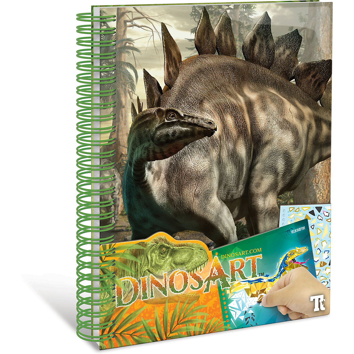 Dino Stickern nach Zahlen