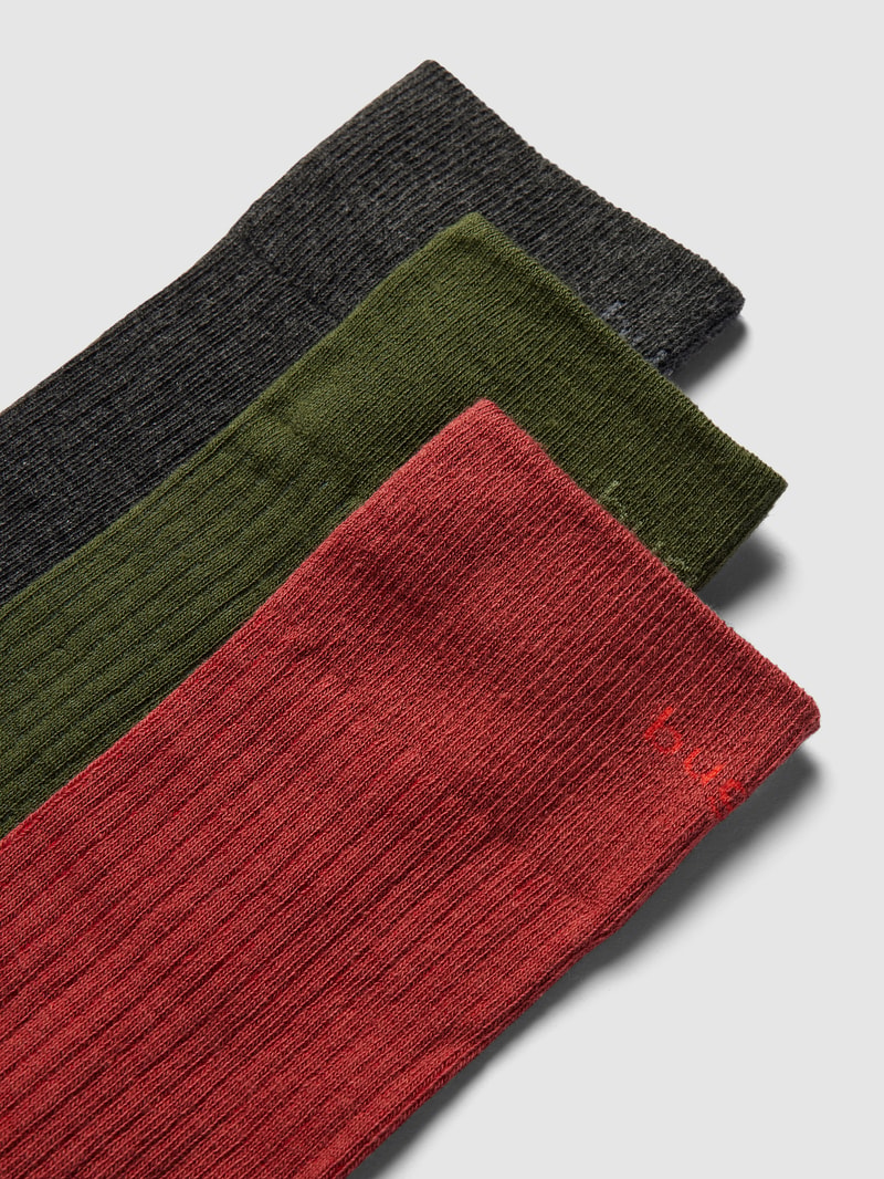 Socken im 3er-Pack in olivgrün