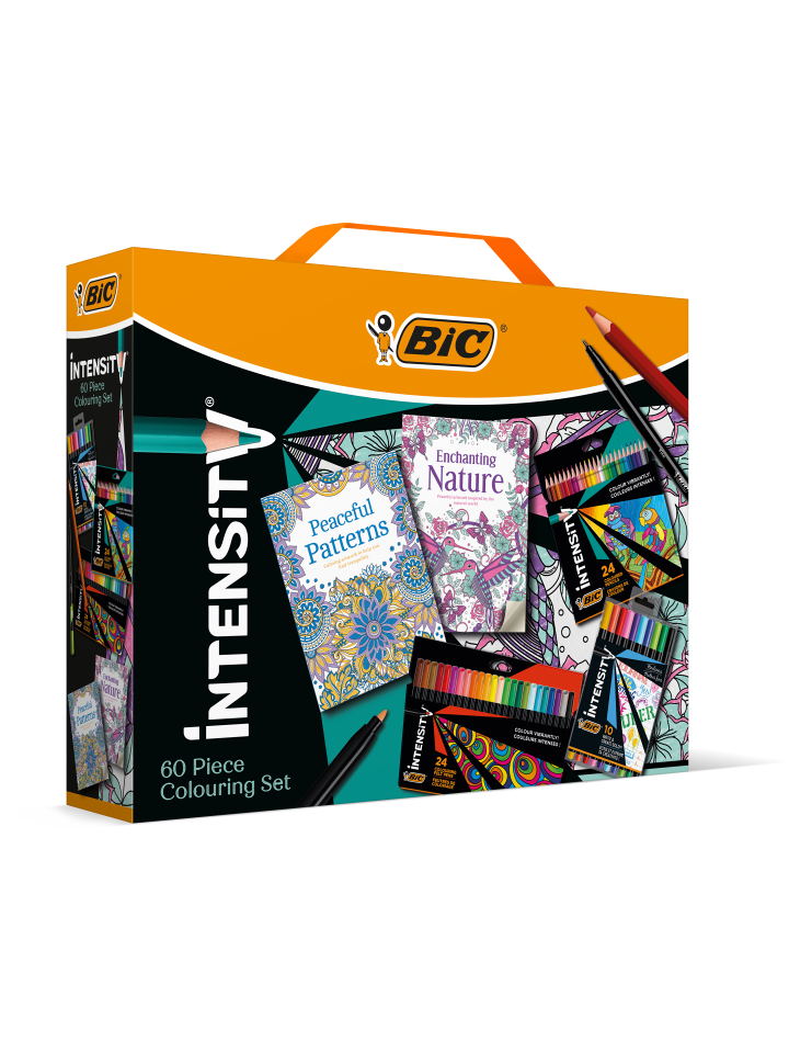 Bic Intensity Set: 24 Buntstifte, 24 Filzstifte, 10 Fineliner und 2 Malbücher günstig kaufen onesize