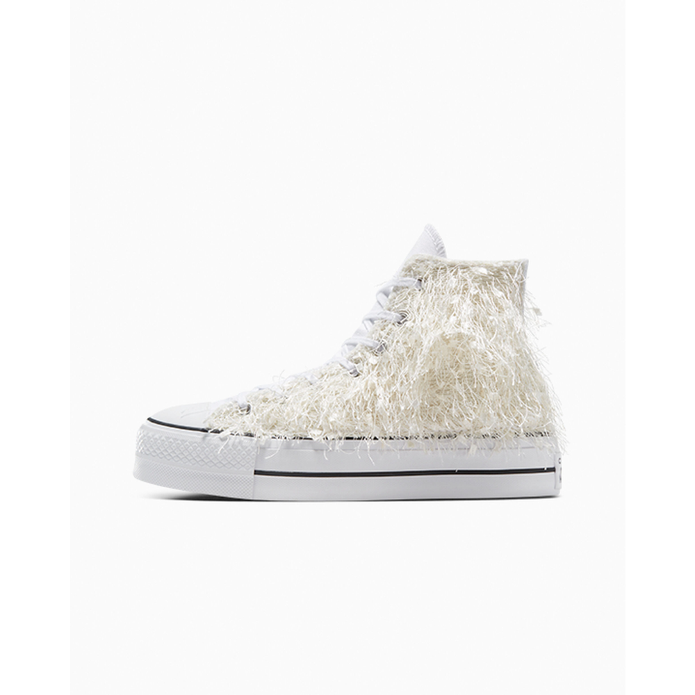 Converse Chuck Taylor All Star Lift Frayed A10227C / weiss