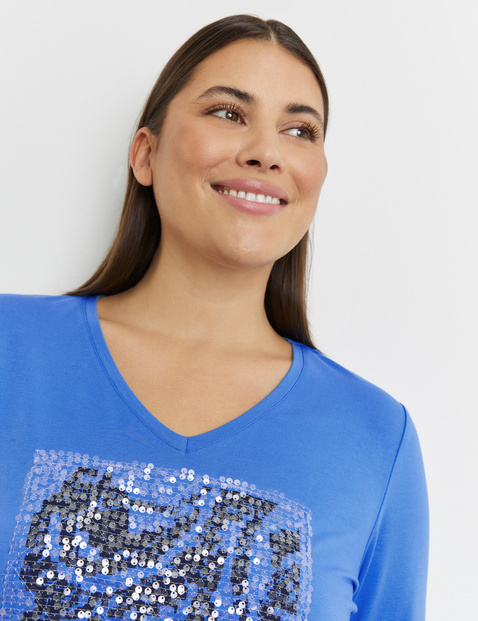 3/4 Arm Shirt mit Pailletten