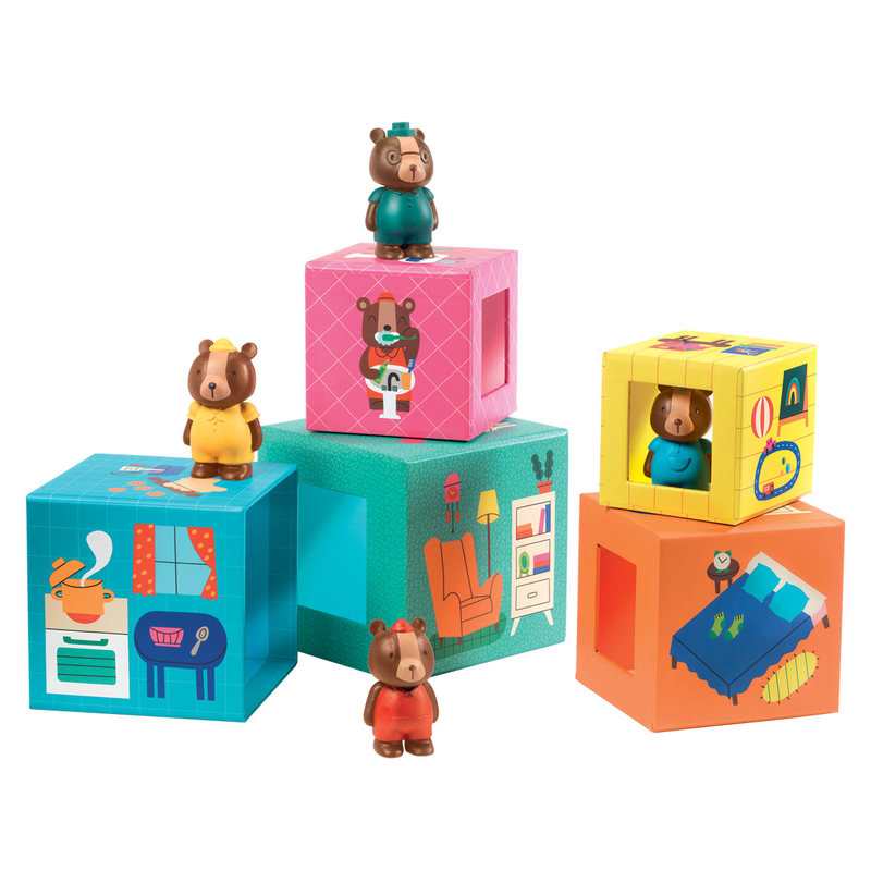 Jeu de cubes et famille ours TopaniHouse