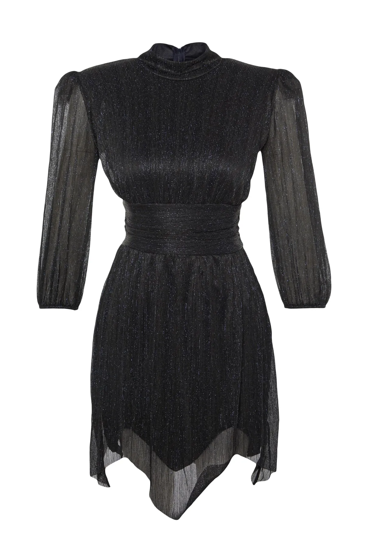 Trendyol Collection  Marineblaues, detailliertes Abendkleid am Rücken TPRAW23EL00304
