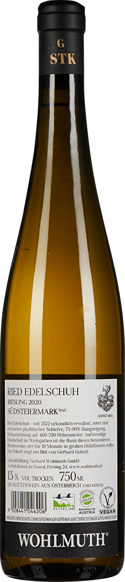 Wohlmuth Riesling Ried Edelschuh Große STK Lage 2020