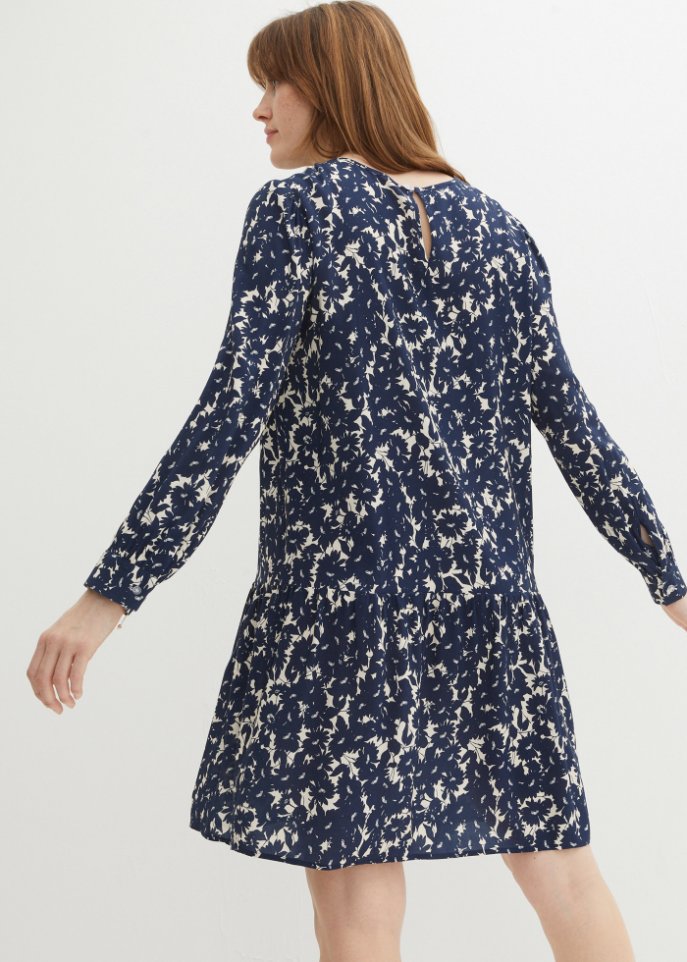 Langarmkleid aus nachhaltiger Viskose