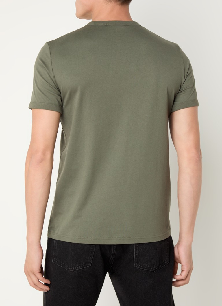 Fred Perry Ringer T-krekls ar viršu rakstu un izšuvumu no logotipa