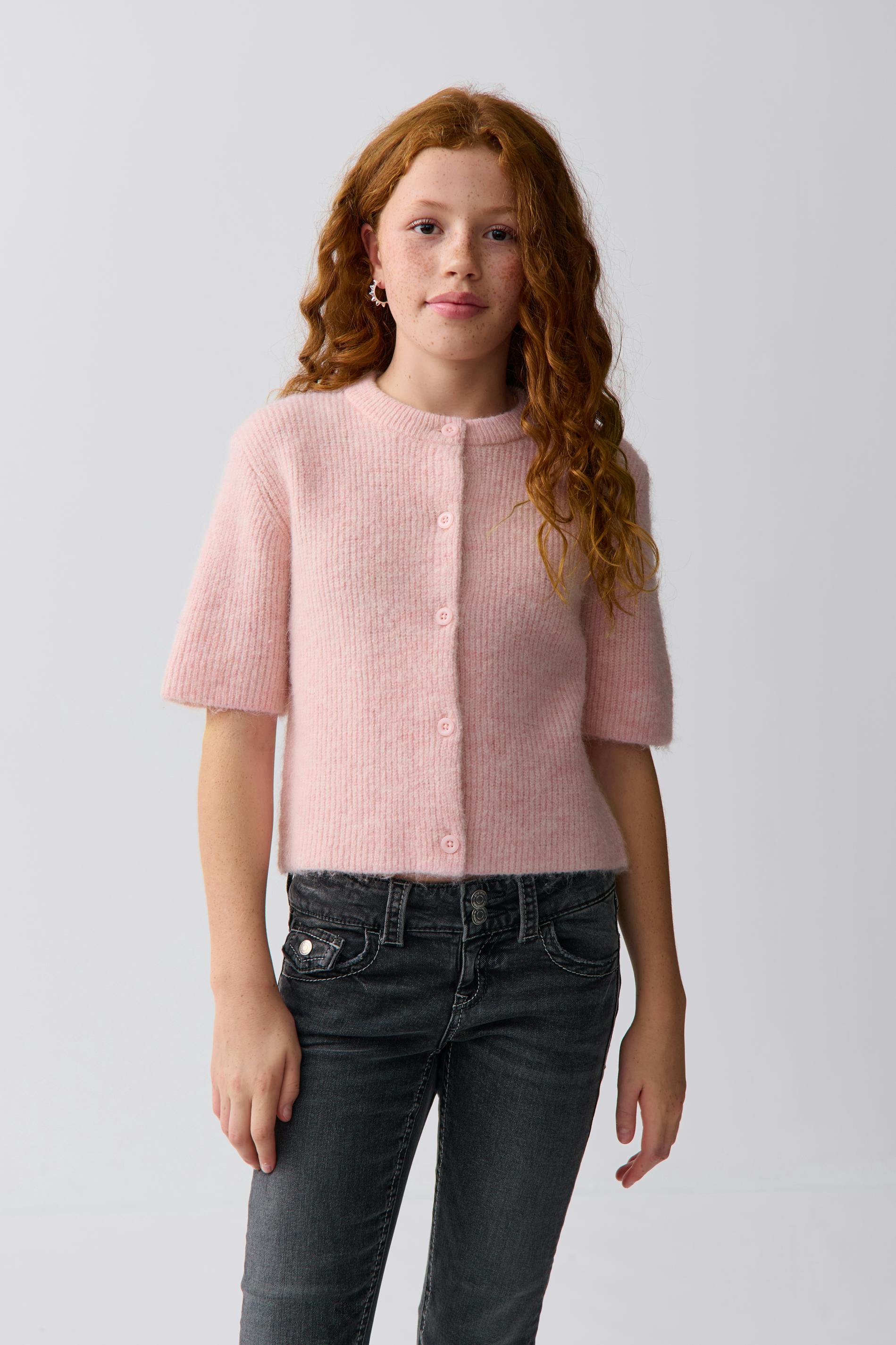 Y short sleeve cardigan