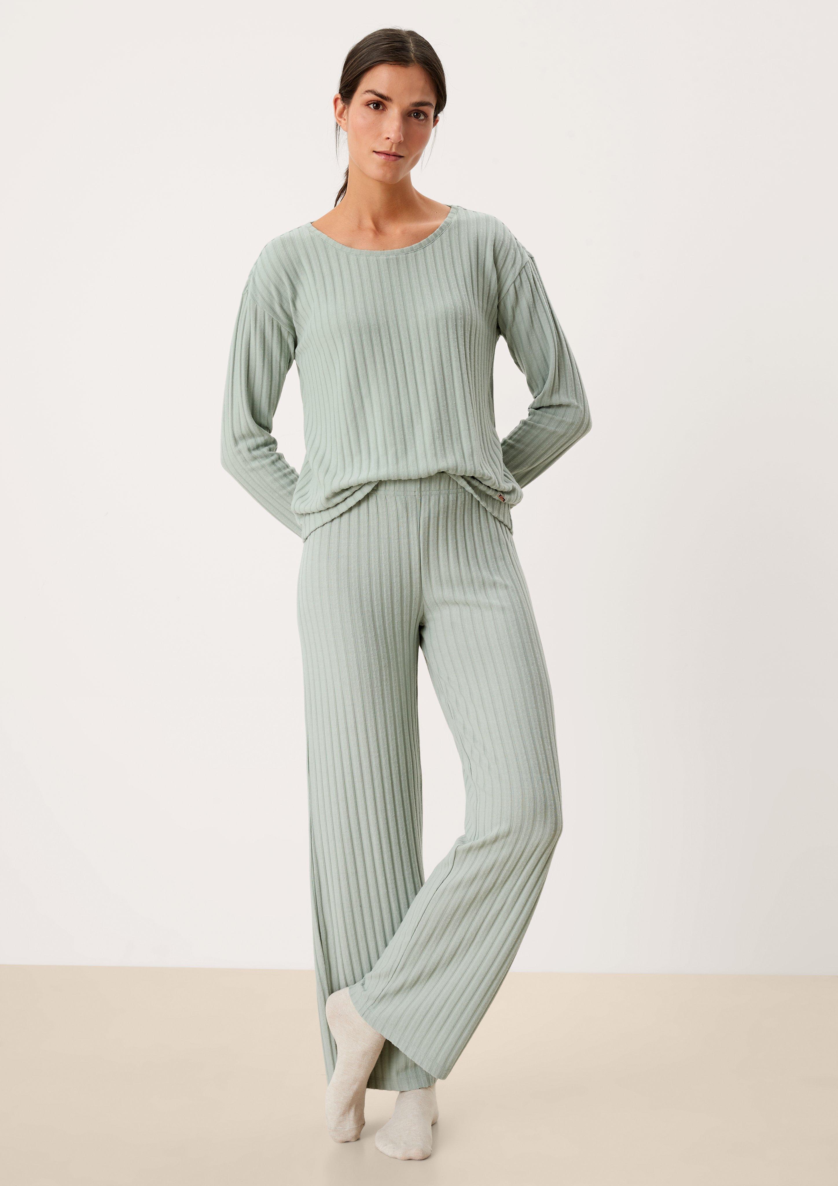 Loungehose mit Rippstruktur  6006275-7900