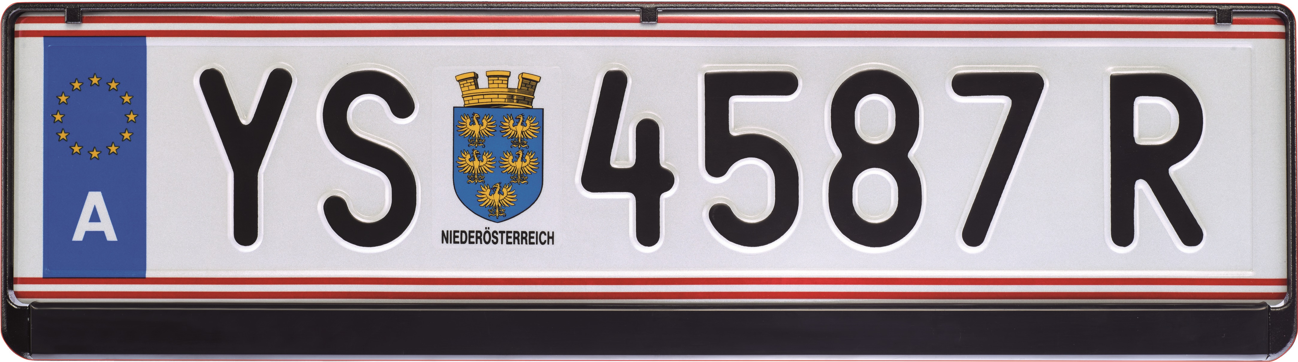 Kennzeichenhalter Black Brilliant für Österreich, 1 Stück - ATU