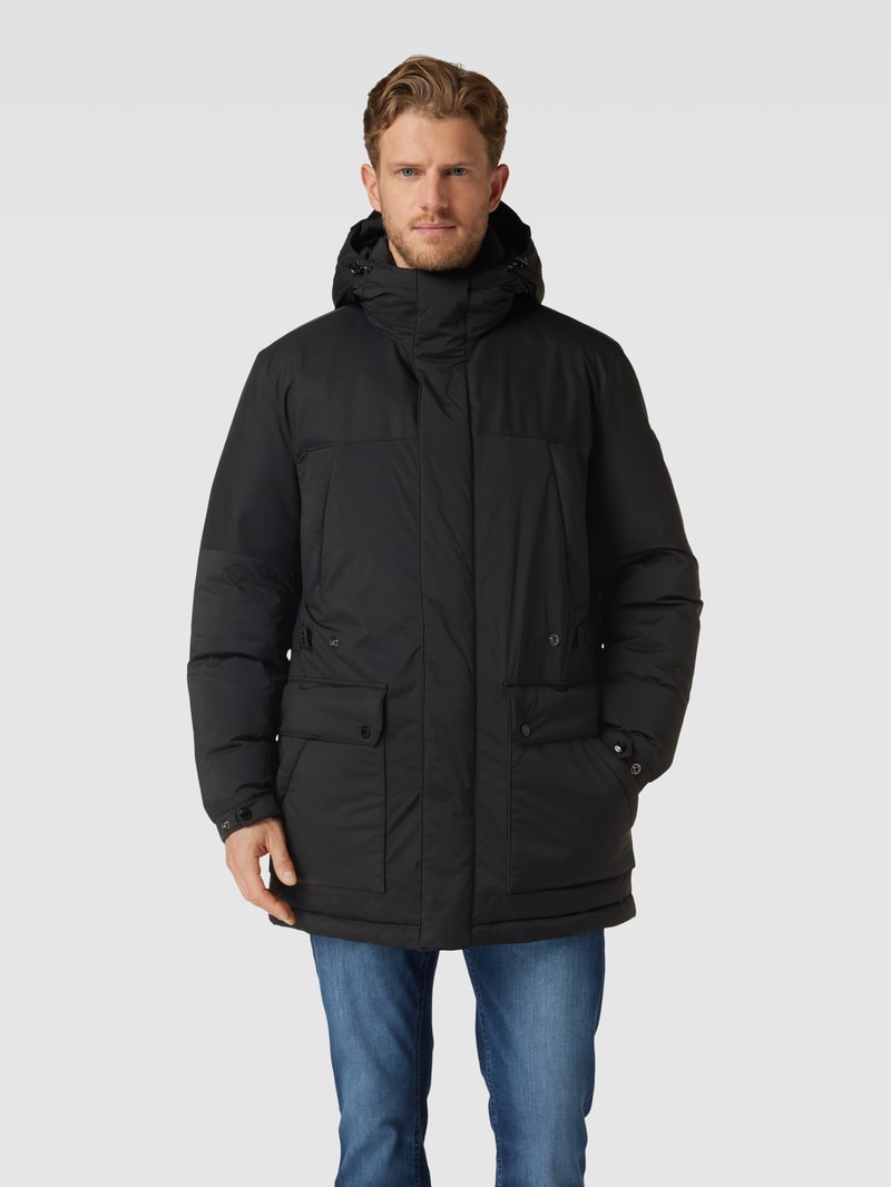 Parka mit Pattentaschen Modell 'Camiano' in schwarz