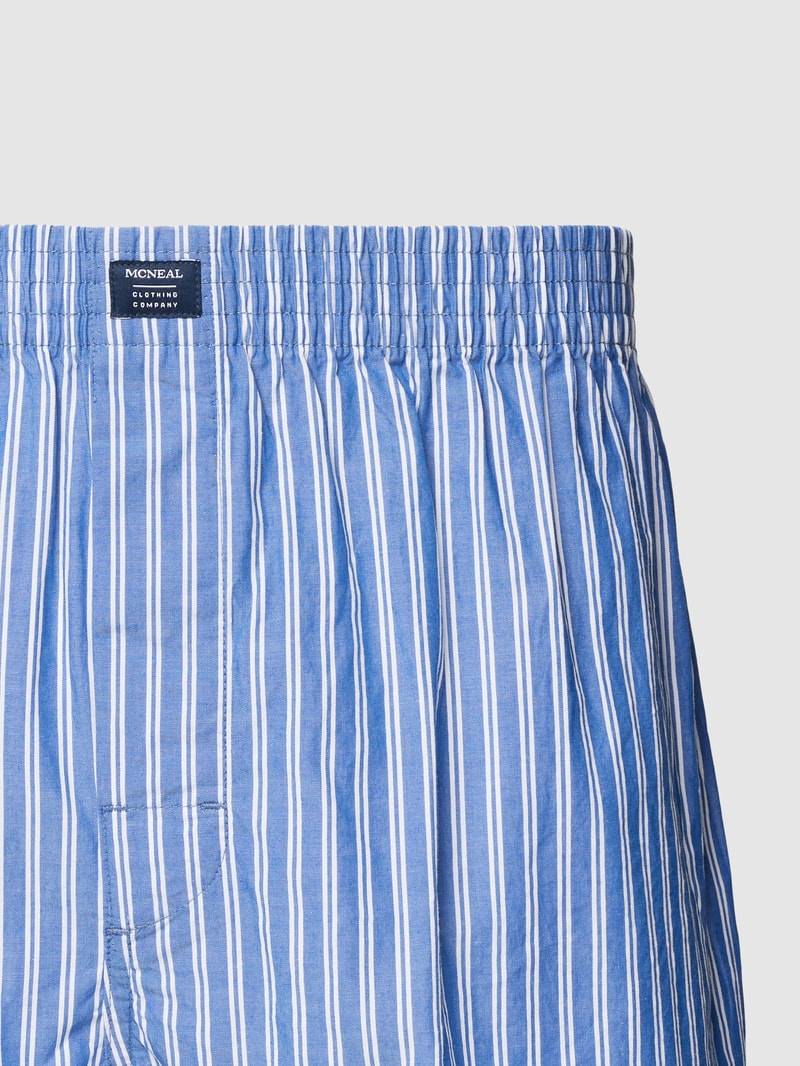 Boxershorts mit Streifenmuster im 3er-Pack Modell 'Webboxer' in marineblau