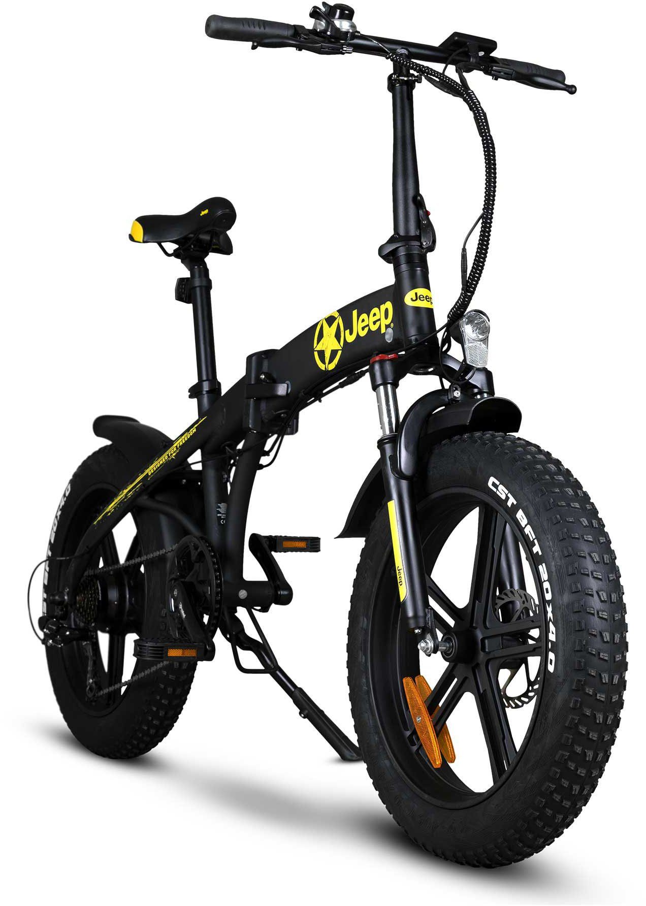 Jeep E-Bikes E-Bike FR 7020, 7 Gang, Kettenschaltung, Heckmotor, (mit Akku-Ladegerät)