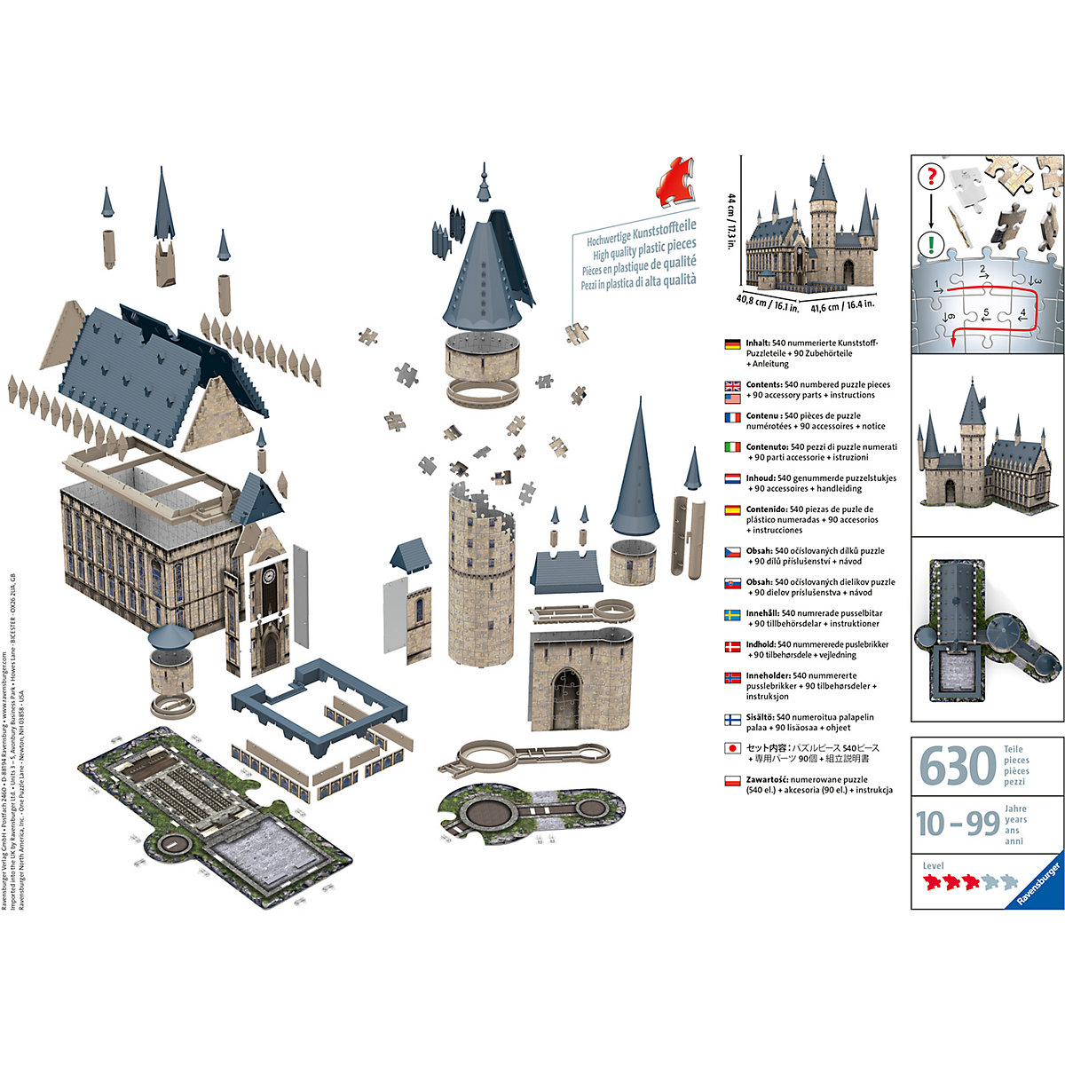 3D-Puzzle Hogwarts Castle Harry Potter, 540 Teile