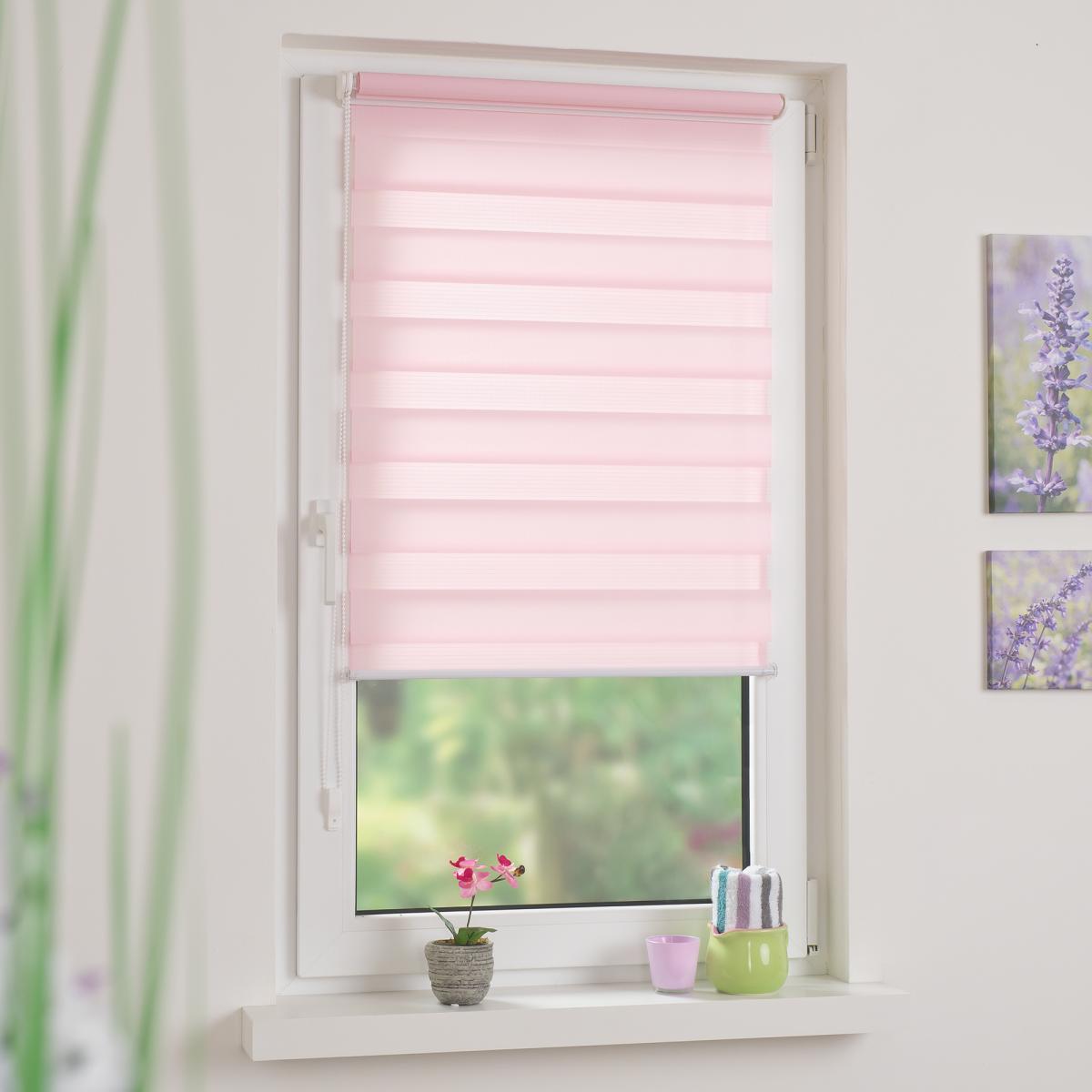 Bella Casa Duo-Rollo mini, Klemmfix Doppelrollo, altrosa, Rollo 70 x 210 cm (B x H)