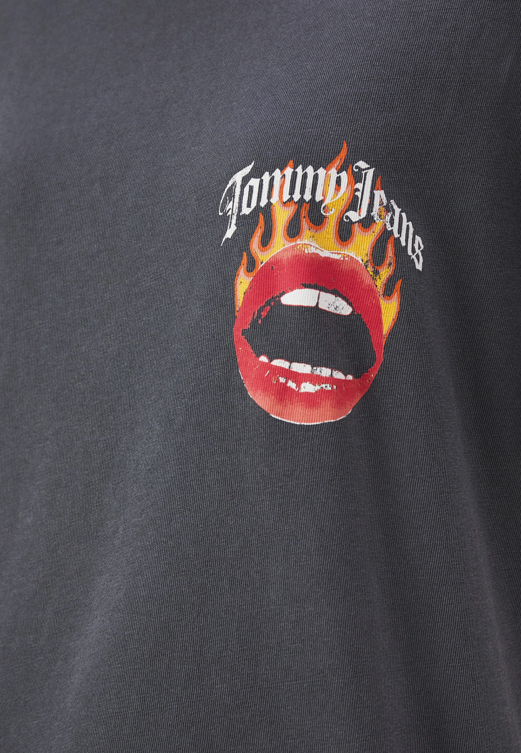 Tommy Jeans VINTAGE FIRE LIPS TEE UNISEX - Camiseta con estampado