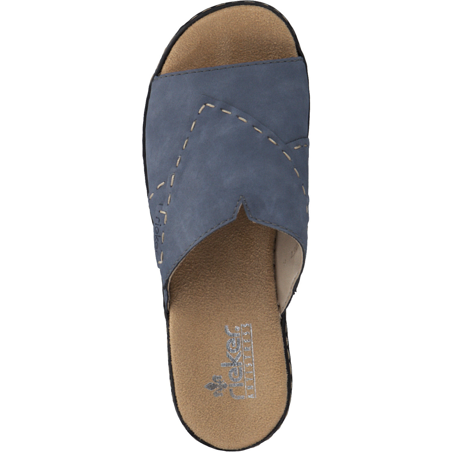 Rieker 62987, Plateau-Pantoletten, Damen, lightblue