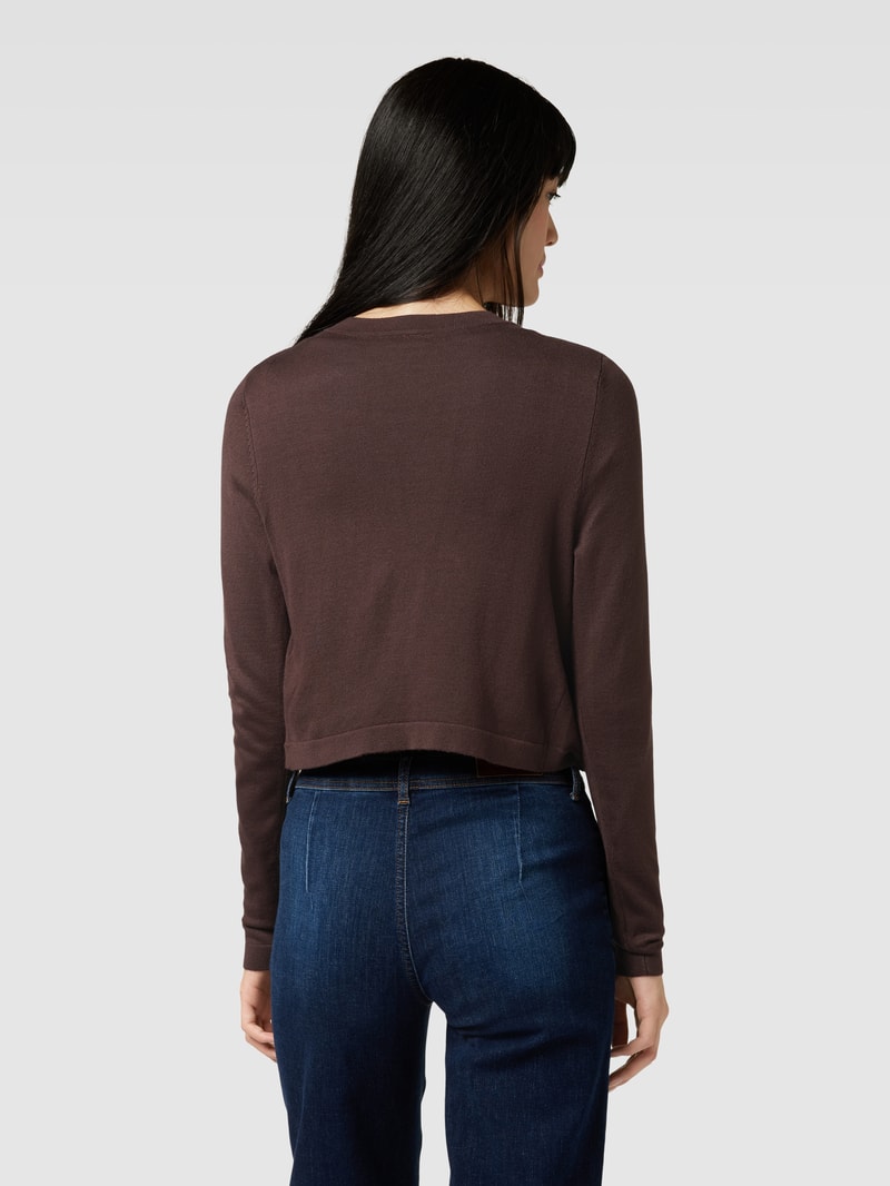 Bolero in unifarbenem Design Modell 'ASTRID' in mittelbraun