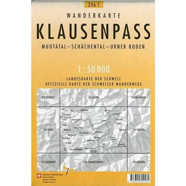 Swisstopo 1 : 50 000 Klausenpass - Wanderkarte