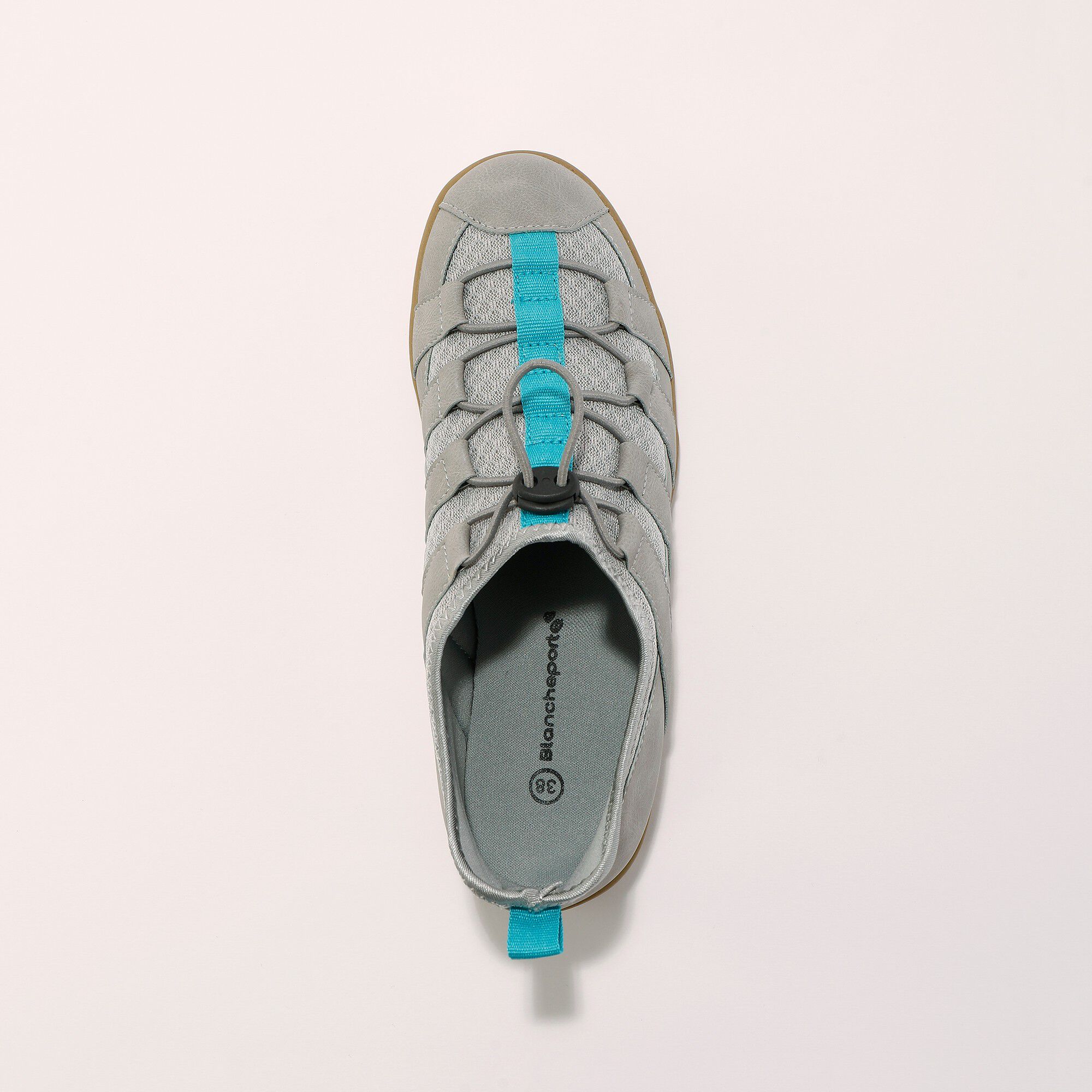 Sneakers détente en mesh à lacets élastiques