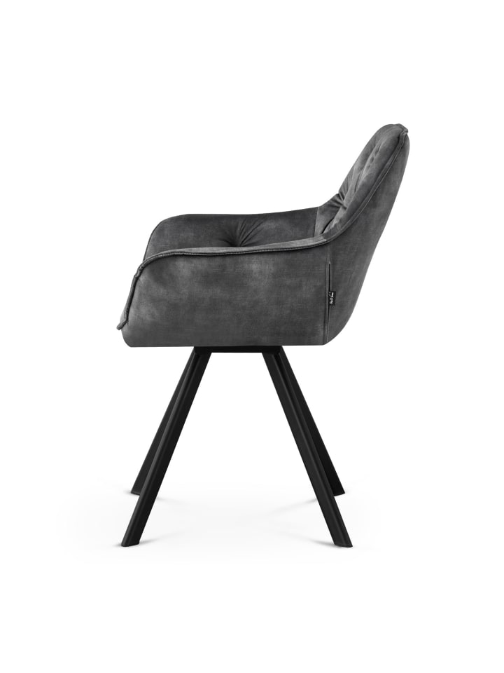 B&D Home 2er-Set: Drehstuhl DIETER in Anthrazit - (B)56 x (H)84 x (T)61 cm günstig kaufen onesize
