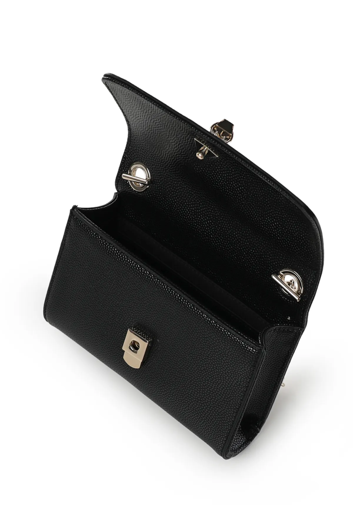 Mario Valentino  Schwarze Damen Portfolio Tasche Vbs1r403gnero/gold