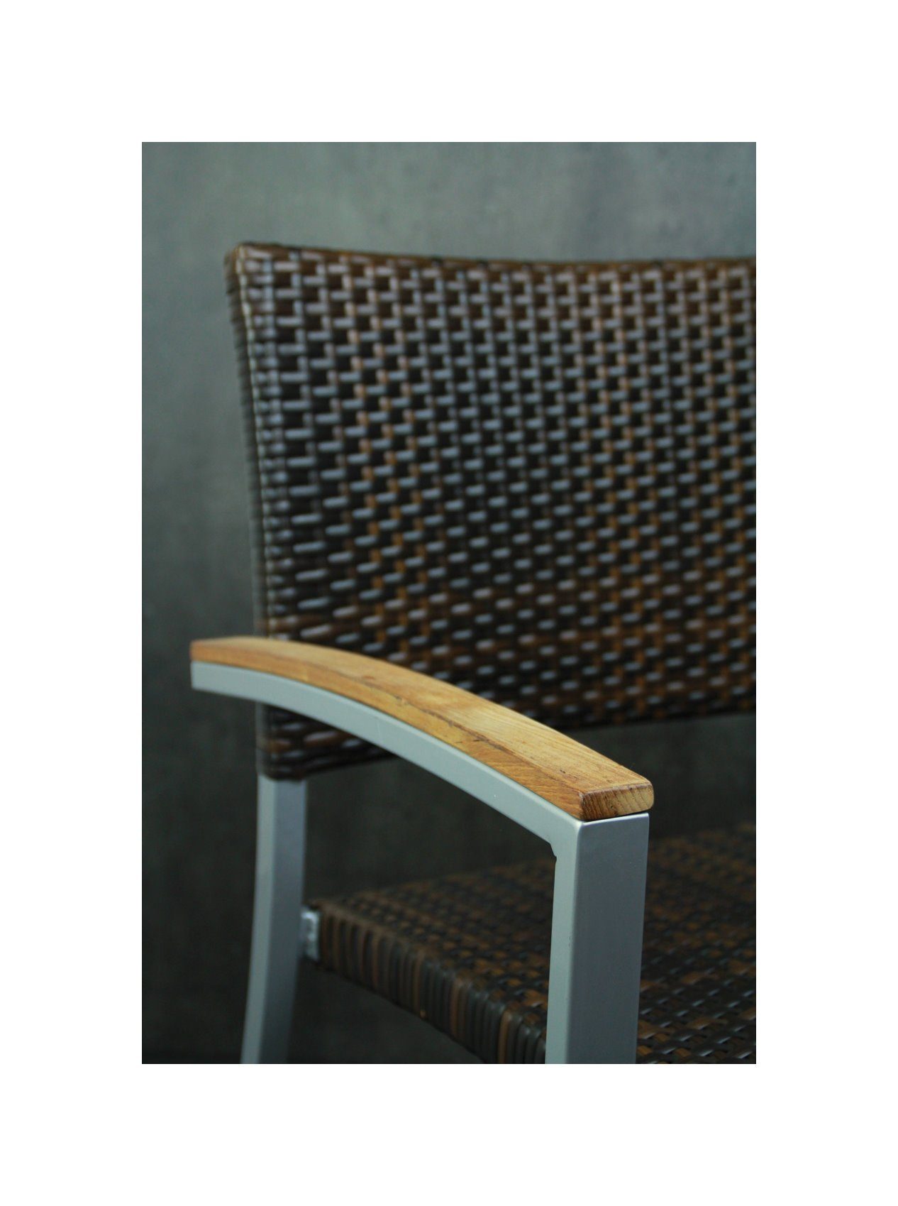 Konway Stapelstuhl BORNEO (4 St), 4x KONWAY® BORNEO Stapelsessel Lederlook Polyrattan Sessel braun