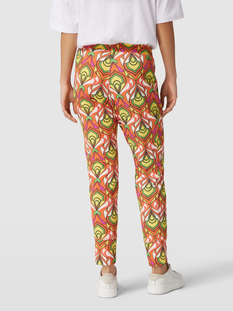 Sweatpants mit Allover-Muster Modell 'FUTURE' in orange