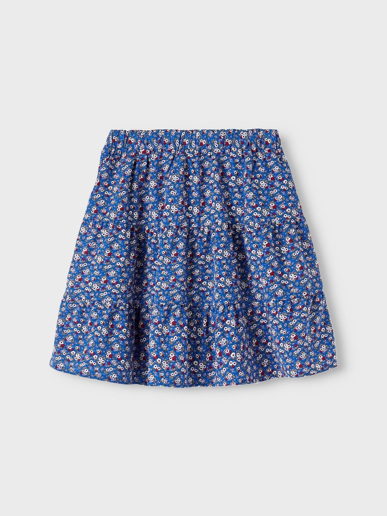 Name It Sommerrock Knielanger Blumen Rock Chiffon mit verstellbarem Bund NKFVINAYA 5105 in Navy