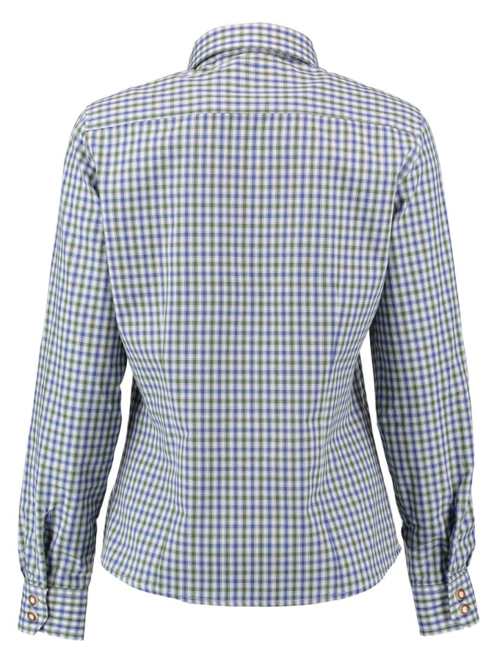 OS-Trachten Trachtenbluse Grovo in mittelblau günstig kaufen