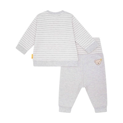 Set Hose+Sweatshirt, hellgrau für Jungs