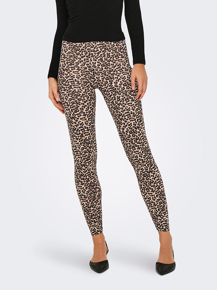 ONLY Leggings in Hellbraun/ Schwarz günstig kaufen