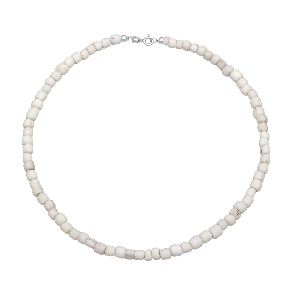 Elli Elli Collier Femmes Choker tendance Basique  avec perles de verre blanc en argent collier
