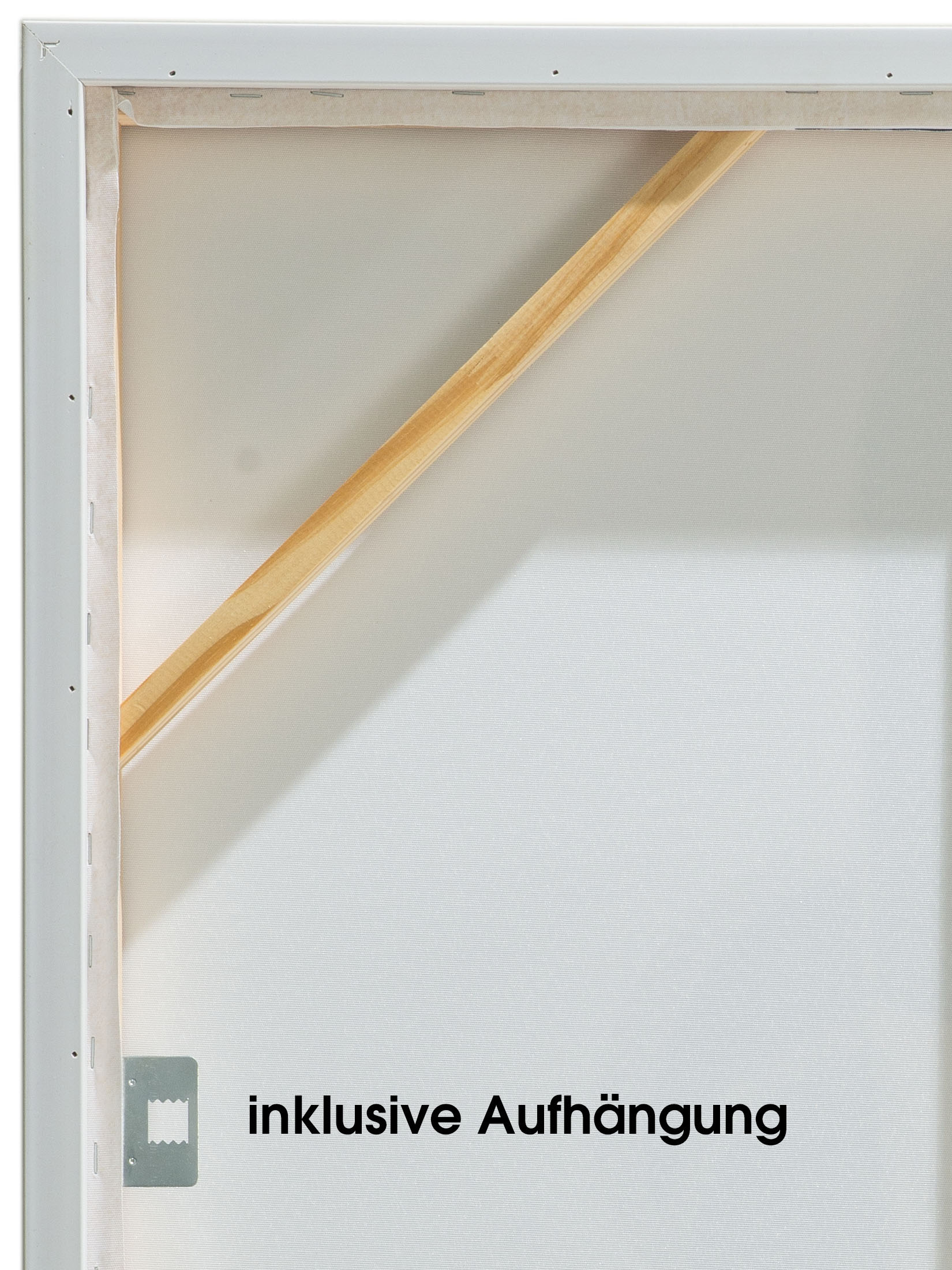 Seamless Beauty Leinwand-Druck-gerahmt, Beige/Schwarz