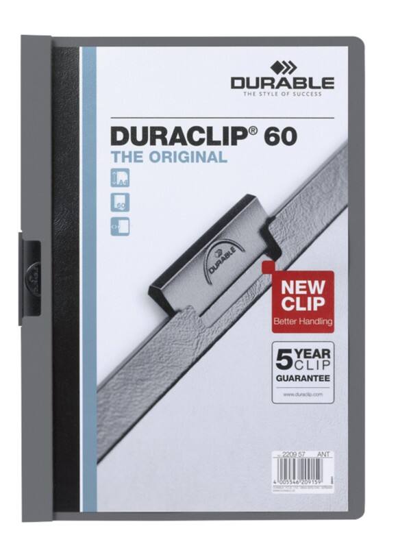 DURABLE Klemmmappe DURACLIP® DIN A4 Anthrazit