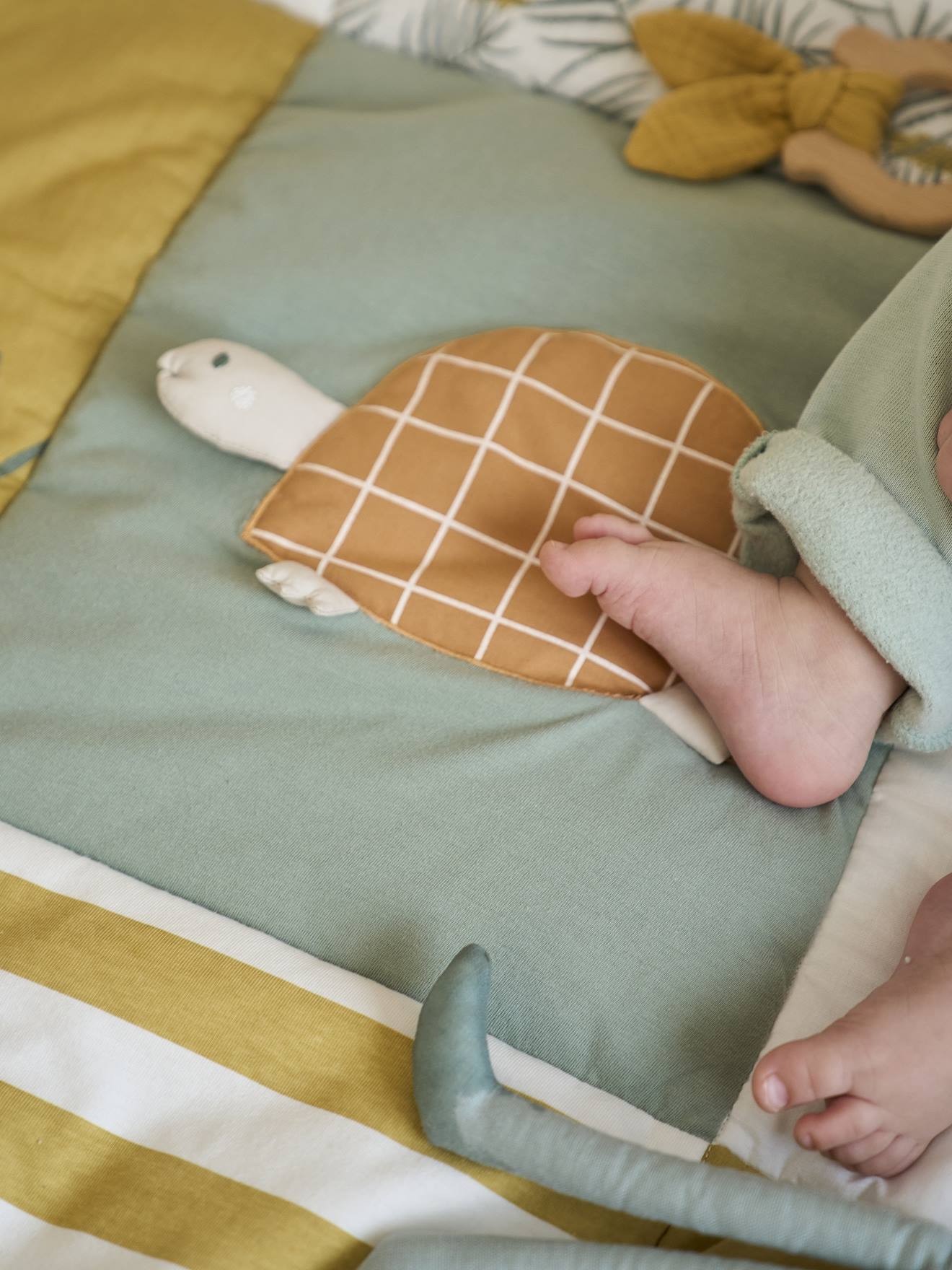 Vertbaudet Baby Spieldecke/ Laufstalleinlage TREK Oeko-Tex - mehrfarbig/krokodil