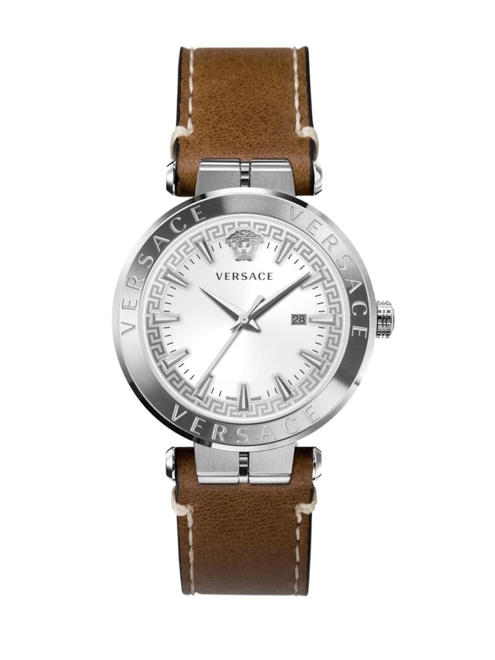Versace Armbanduhr AION silberfarben in braun günstig kaufen onesize