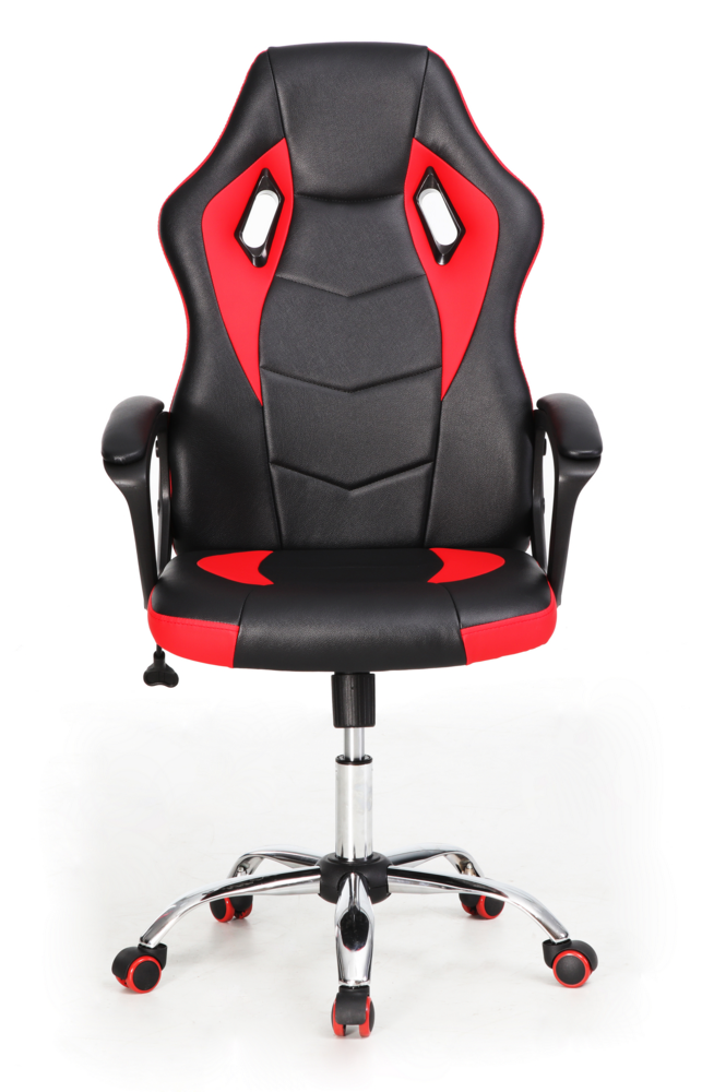 Happy Home Happy Home gepolsterter & ergonomischer Gamingsessel schwarz & rot