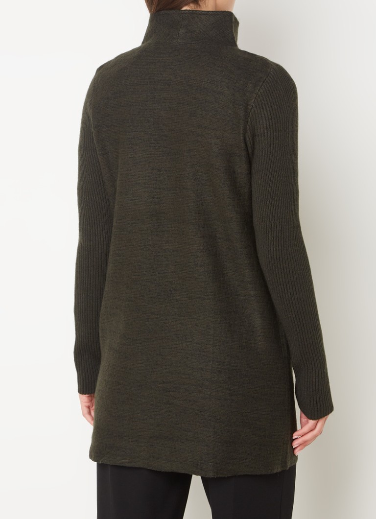 Phase Eight Byanca fine knitted wool blend coat with zipper detail