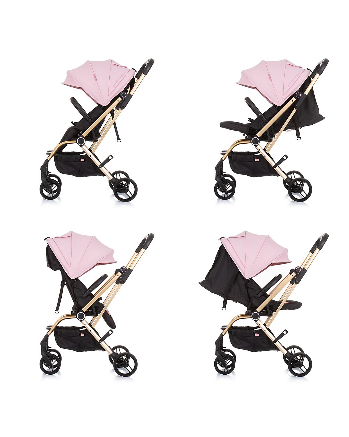 Kinderwagen Buggy Twister 360 Grad drehbar Rückenlehne verstellbar Korb PU-Räder Buggys