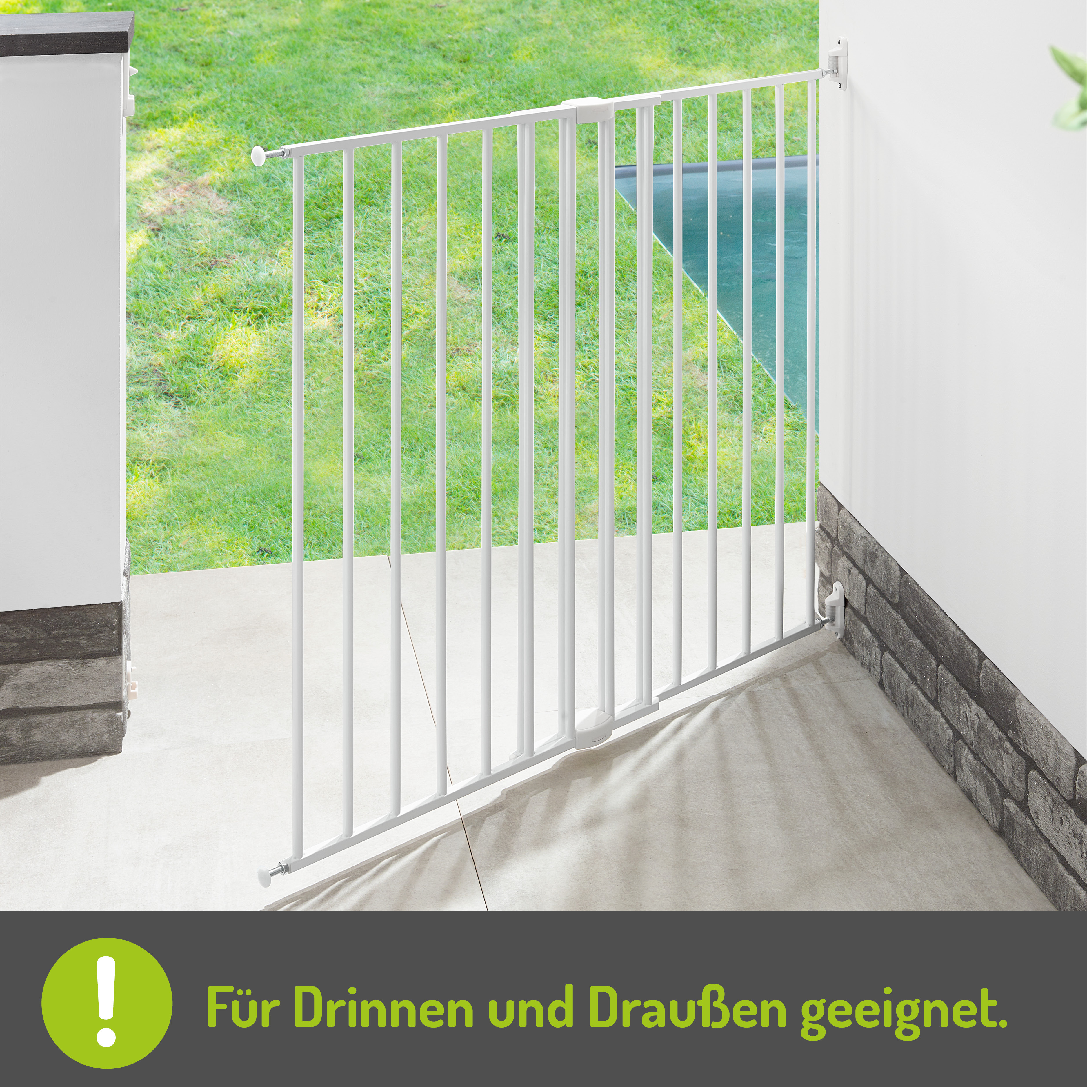 bomi Türschutzgitter & Hundeklappen bomi Tierschutzgitter Maja 69-116 cm Weiß für Drinnen & Draußen