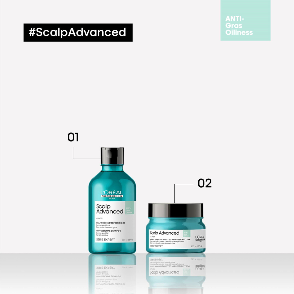 L'Oréal Professionnel Serie Expert Scalp Advanced - Argile professionnelle shampoing et masque 2-en-1 Masque 2-en-1